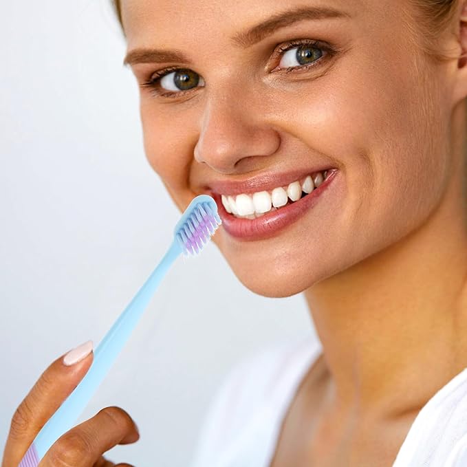 10Pcs Soft Bristles Toothbrush with Ergonomic Non-Slip Handle Wear-Resistant Manual Teeth Brush for Adults Portable Travel and Household Use Gentle Cleaning for Healthy Teeth
