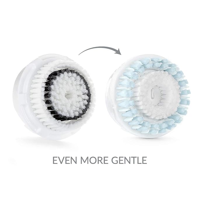 New Sensitive Replacement Facial Cleansing Brush Head for Clarisonic Mia 1, Mia 2, Mia Fit, Alpha Fit, Smart Profile Uplift, 1 Count