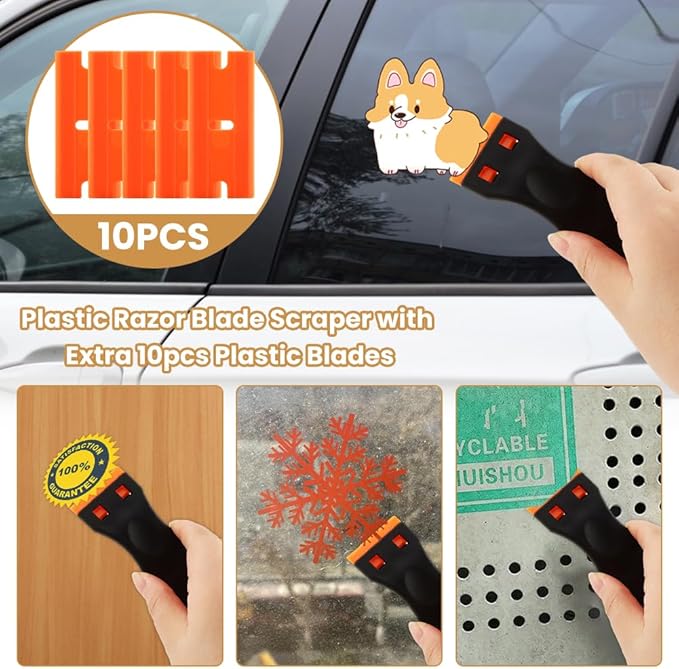 2pcs Car Eraser Wheel with 1 Plastic Scraper and Adapter, 3.5 Inch Decal Remover Wheel for Drill, Rubber Tool Kit for Quick Remove Sticker, Vinyl, Decal, Adhesive, Residue, Tape