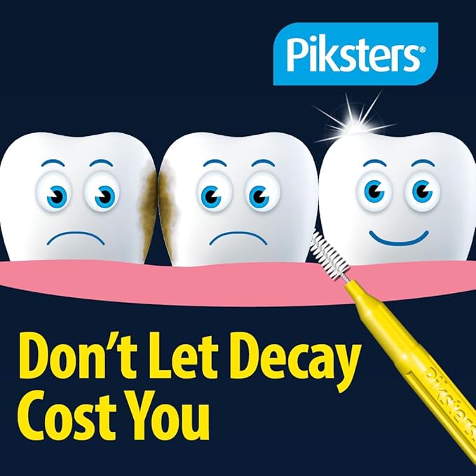 Piksters Interdental Brushes, 35 pk, Size 5, Interdental Tooth Brush for Large Gaps, Gum Soft Bristles for Plaque Removal, Safe for Braces