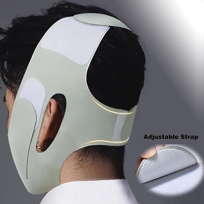 2-Pack Unisex Chin Strap for Snoring | Adjustable, Breathable & Skin-Friendly, Universal Fit Anti-Snore Set for Couples & Sleepers (Black)