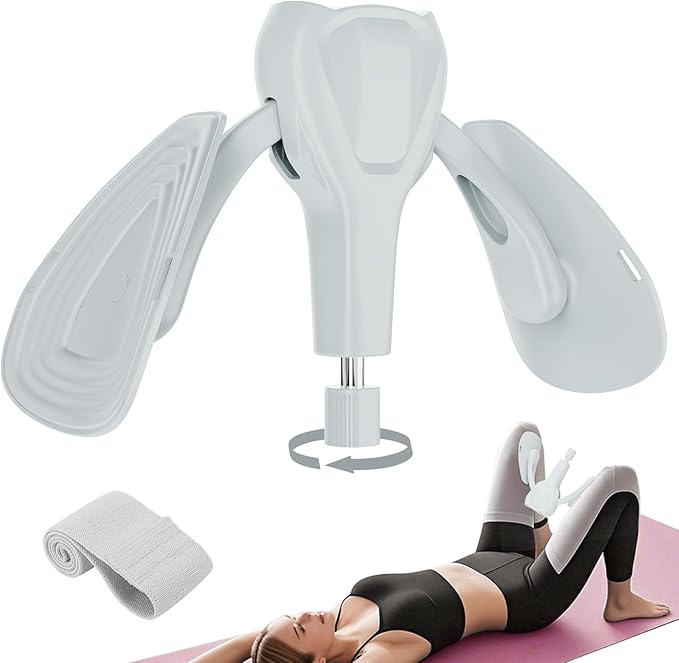Upgraded Inner Thigh Exerciser, Kegel Exerciser, Adjustable Pelvic Floor Muscle Strengthening Exercise Devices, Hip Pelvic Trainer for Postpartum Recovery, Thigh Toner Workout Equipment