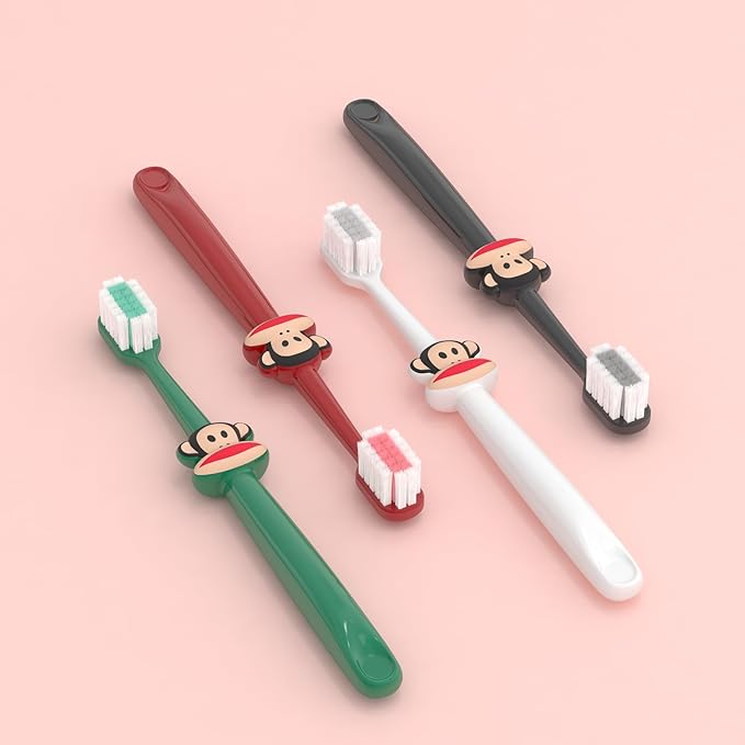 Paul Frank Soft Toothbrush for Adults - High Density Manual Toothbrushes with Dual-Color Tapered Bristles, Gentle Daily Care for Sensitive Teeth and Gums (1 Count (Pack of 6) Style 2)