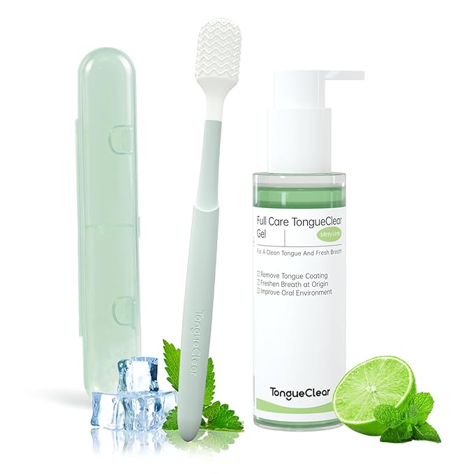 Oral Mucosal Cleaner & Gel Kit | Silicon Oral Cleaner with Air Bag | Mouth Odor Eliminator | Fresh Mint (Set of 1)…