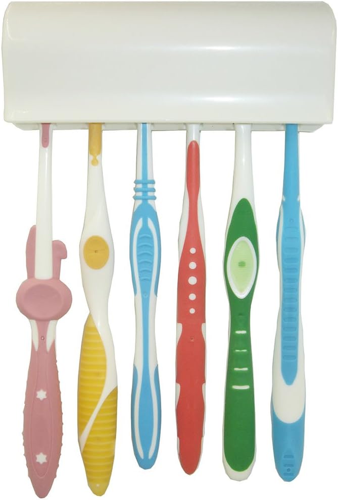 Toothbrush Holder with Cover (Ivory White)
