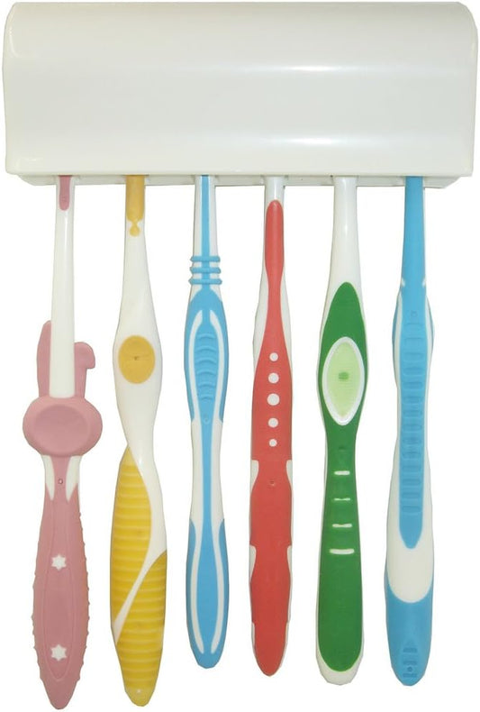 Toothbrush Holder with Cover (Ivory White)