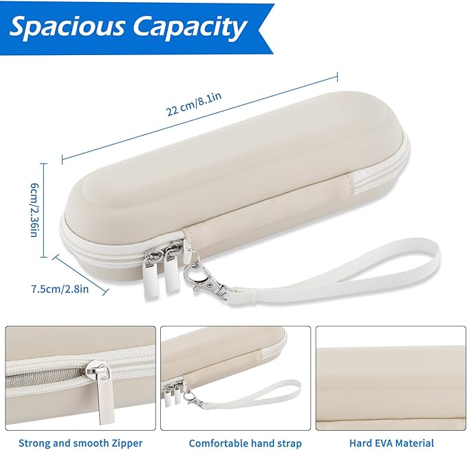 Toothbrush Travel Case for Oral B/Oral-B Pro 1000 1500 5000 7000 & Philips Sonicare 4100 1100 5300 5100 6100/iO Electric Toothbrush, Hard Protective Storage Bag (Starlight case&toothbrush cap)