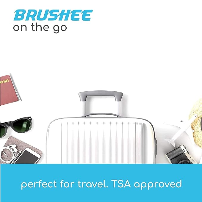 Brushee - The Evolution of Oral Care | 4-in-1 Tool (Paste + Brush + Floss + Pick) | Individually Wrapped | Disposable | Prepasted Travel Toothbrushes | Small Adult Toothbrush - (120-Pack)