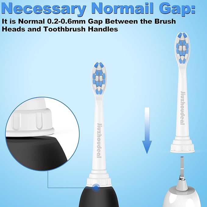 Replacement Toothbrush Heads Compatible with Philips Sonicare, Brush Heads for Sonicare C2 Plaque Control Protective Clean 4100 5100 6100 Electric Toothbrush Blue, 10-Pack