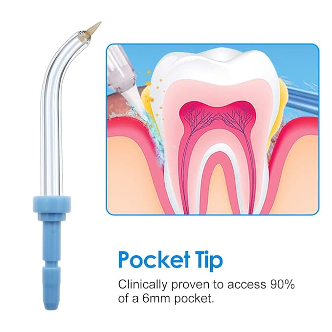 Flosser Replacement Tips Compatible with Waterpik Water Flosser Reach Flosser Refill Heads Replacement Heads, Compatible with Waterpik Oral Irrigator & Dental Flosser (Pocket Tips)