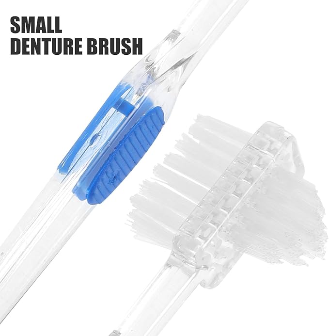 SOIMISS 8pcs Denture Toothbrush Double Sided for False Teeth and Denture - Deep Cleaning Brush Toothbrush for Elderly Adaptive Oral Care