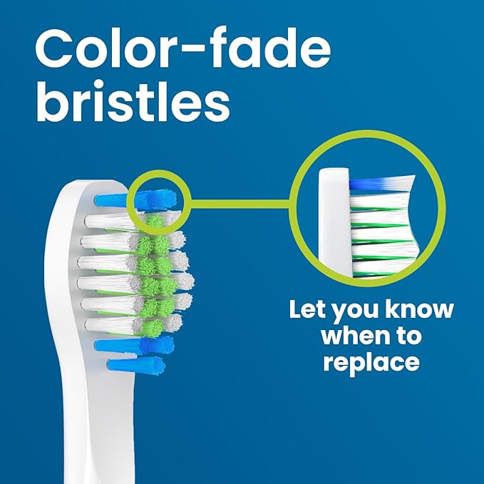 Replacement Toothbrush Heads 10 Pack Compatible with Bitvae Daily D2 Rechargeable Toothbrush, for D2 Toothbrush Heads Refills, White