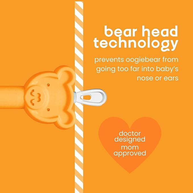 oogiebear Infant-to-Toddler Training Toothbrush w/ 2-Pack Baby Nose Cleaner & Ear Wax Remover Tool Bundle, Case Included - Safe Tools for Newborns, Infants and Todders