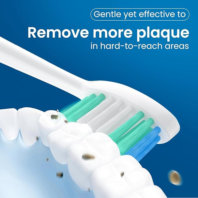 10 Pack Replacement Toothbrush Heads Compatible with AquaSonic Black Series, Vibe Series, Duo Series Pro,Elite, HDC Pro Electric Toothbrush, 5 Black 5 White