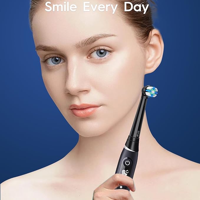 IO Replacement Heads Compatible with Oral b IO 2/3/4/5/6/7/8/9/10 Series Electric Toothbrush, Brush Heads Refills Compatible with Oral B IO for Teeth Clean (8 Black)