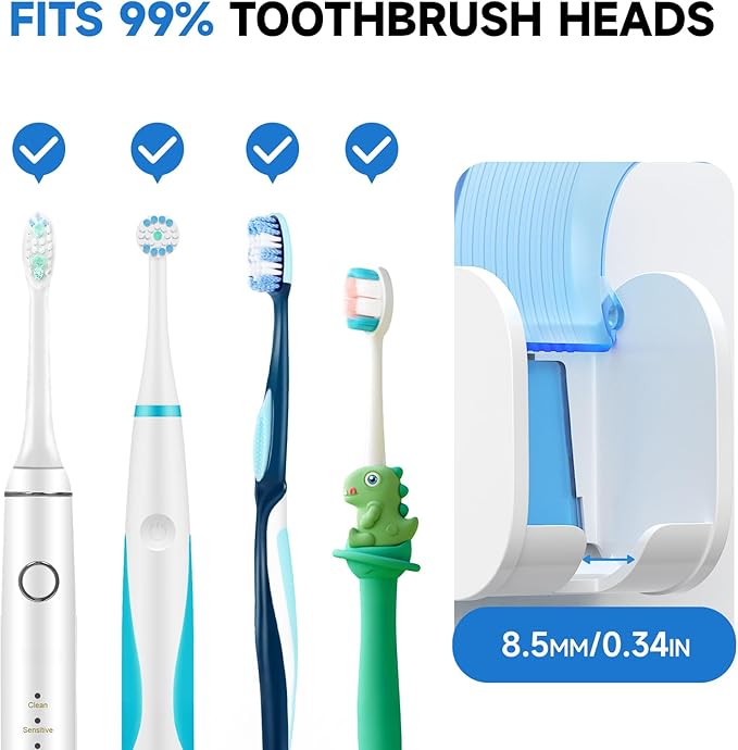 Toothbrush Holders for Bathrooms【Upgrade Single Slot Design】 Toothbrush Holder Wall Mounted with Cover Moisture-Proof and Dust-Proof Toothbrush Storage Organizer for Shower Family and Travel 6PCS