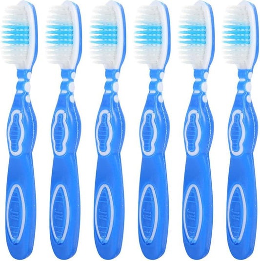 Beaupretty 6Pcs Mini Travel Toothbrush Set Short Handle Soft Bristles Portable Toothbrush for Oral Care on The Go