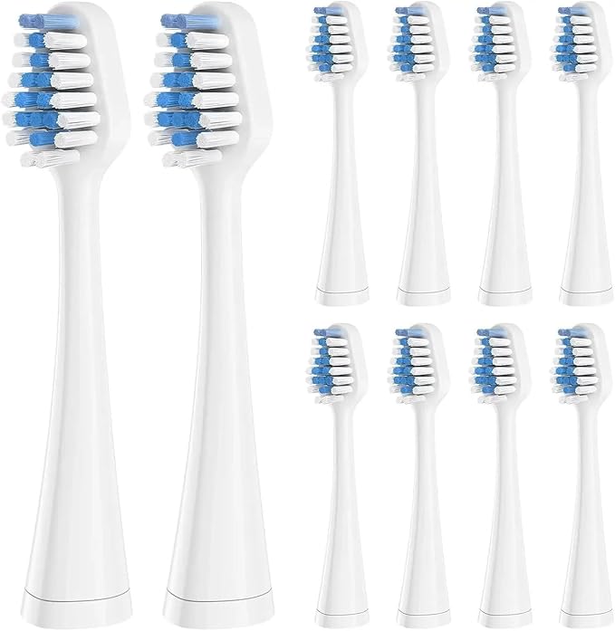 Compatible for AquaSonic Duo Series Replacement Toothbrush Heads for & Home Dental Center(10pcs White)