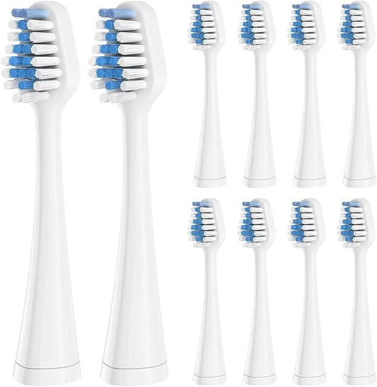 Compatible for AquaSonic Duo Series Replacement Toothbrush Heads for & Home Dental Center(10pcs White)