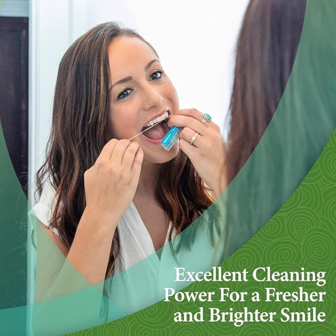 Dental Lace Refillable Silk Dental Floss -100% Silk Floss with Mint Flavor, PFAS & PTFE Free - Includes 1 Refillable Glass Floss Container & 2 Spools (66 Yards) - Recyclable Packaging (Pack of 2)
