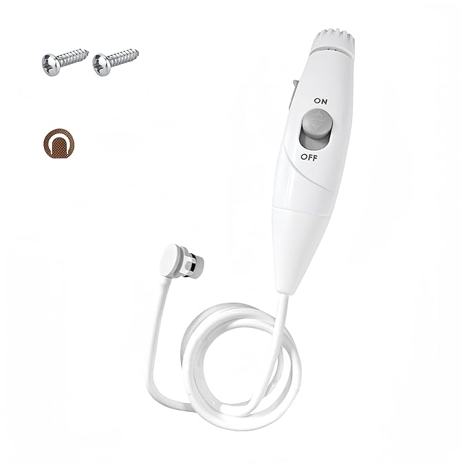 Replacement Hose and Handle Parts Compatible with Waterpik Replacement Parts - Waterpik Water Flosser WP-100 WP-300 WP-660 WP-900 Series Oral Irrigator, Oral Hygiene Accessories(Slide Switch, Grey)