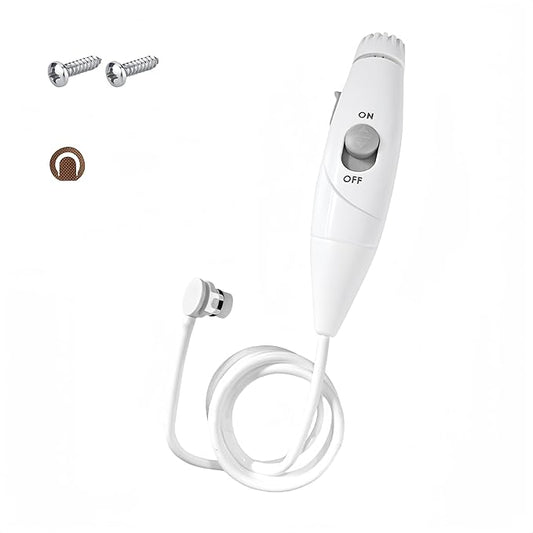 Replacement Hose and Handle Parts Compatible with Waterpik Replacement Parts - Waterpik Water Flosser WP-100 WP-300 WP-660 WP-900 Series Oral Irrigator, Oral Hygiene Accessories(Slide Switch, Grey)