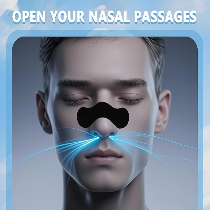 Nose Strips for Breathing (30 Count),Nasal Strips for Snoring,Breath Strips,Nose Strips,Nose Opener for Breathing Sleep,Oil & Sweat Proof High-Adhesive Patch,Better Sleep & Anti Snore,Gentle On Skin