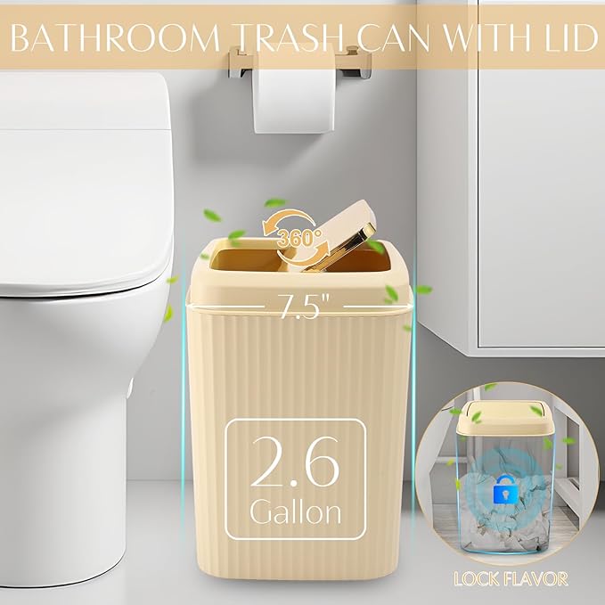 32PCS Bathroom Set Bathroom Sets with Shower Curtain and Rugs Beige Bathroom Accessories,Shower Curtain Set,Bathroom Rug Set with Bathroom Trash Can