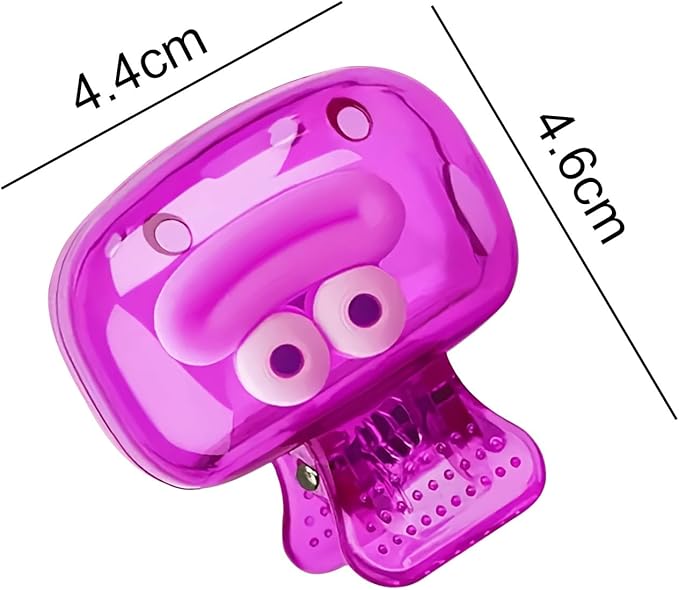 Upgrade Travel Toothbrush Head Covers Toothbrush Protector Cap Brush Pod Case Protective Portable Plastic Clip for Household Travel, Bathroom, School, Camping, Business (O, 4 Pack)