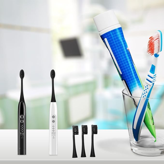 NOLITOY 3Pcs Soft Bristle Electric Toothbrush Replacement Heads Compatible for Adults, Nylon Brush Heads for Sensitive Teeth, Oral Care Accessories for Daily Use