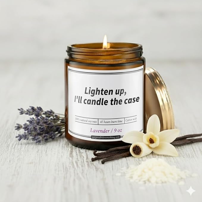 Lawyer Gifts for Women – Lavender Scented Candle | Funny Birthday Candle for Lawyer, Law School Graduation, Bar Exam, Presents for Attorney, Office Desk Present - Law Gifts for Appreciation, Christmas