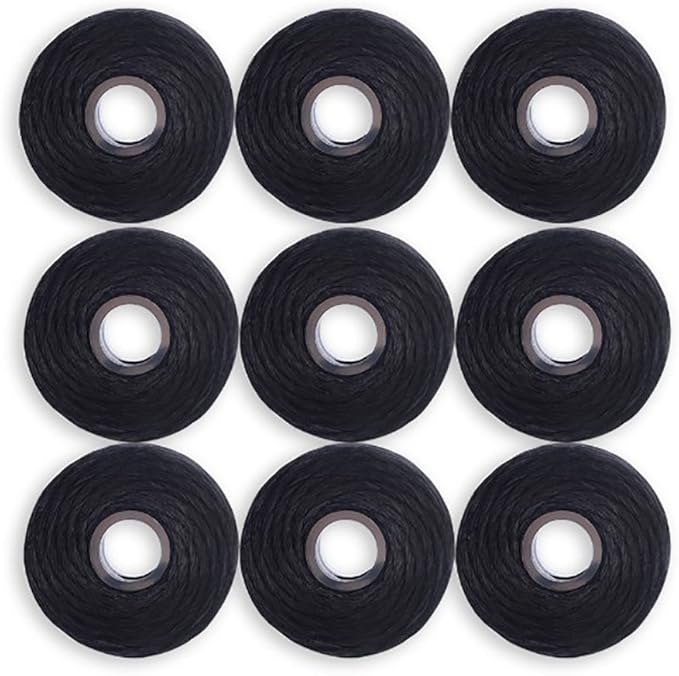 8Pcs/Pack Bamboo Charcoal Dental Flosser Mint Flavor Dental Floss Built-in Spool Flat Wire Replacement Core Dental Floss 50M Each(Comes with a Box for Easy Carrying) (Black)