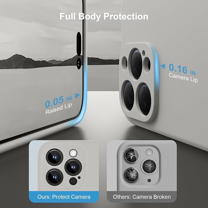 Magnetic for iPhone 15 Pro Case, Compatible with MagSafe, with 9H Nano Screen Protectors, Full Camera Protection, Silicone Shockproof Microfiber Lining Phone Case 6.1", Natural Titanium