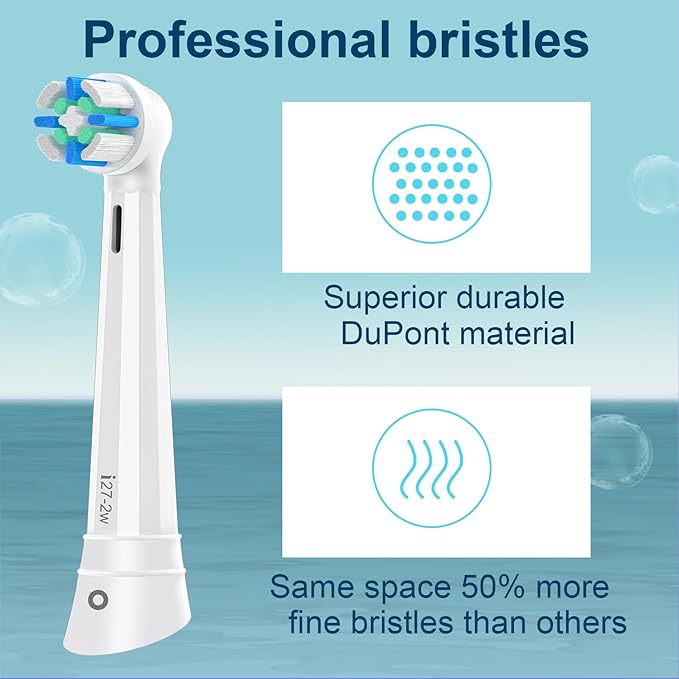 Replacement Heads Compatible with Oral B iO 3 4 5 6 7 8 9 10 Series Electric Toothbrush,Toothbrush Heads Compatible with Braun Oral B iO Replacement Heads with Medium Bristles,White
