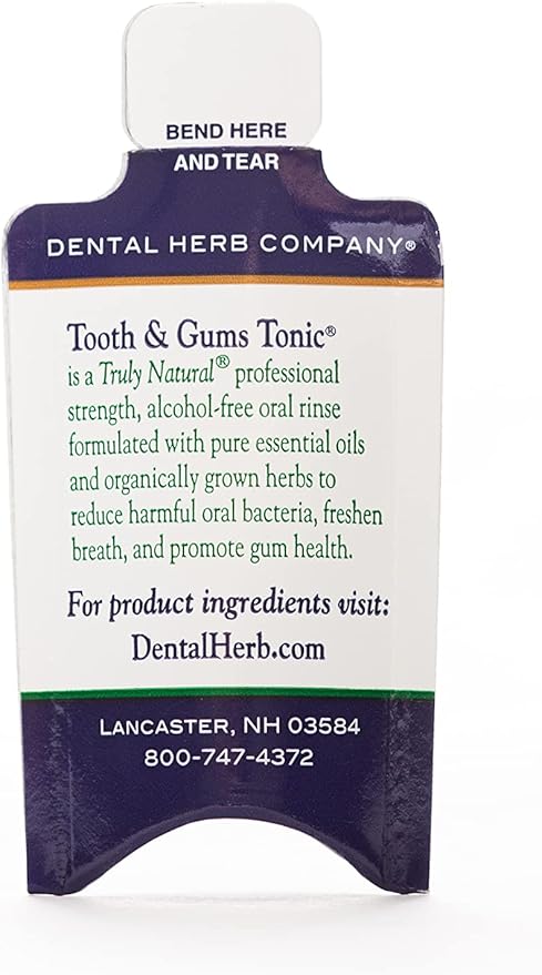 Tonic Traveler Mouthwash Minis (12 Pack) + Bamboo Toothbrush – Natural Alcohol-Free Mouthwash for Gum Health & Bad Breath – Dental Herb Company