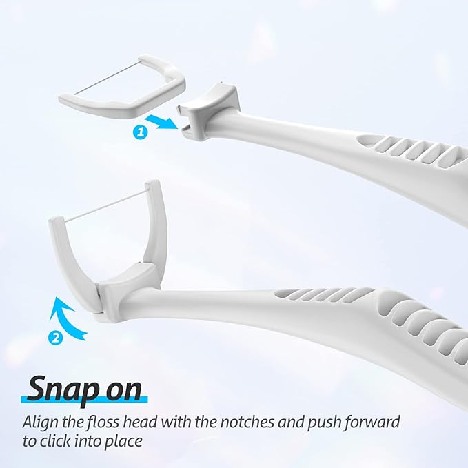 Dental Floss Picks, Clean Dental Flossers Kit with 3 Handles and 360 Extra Strength Refills