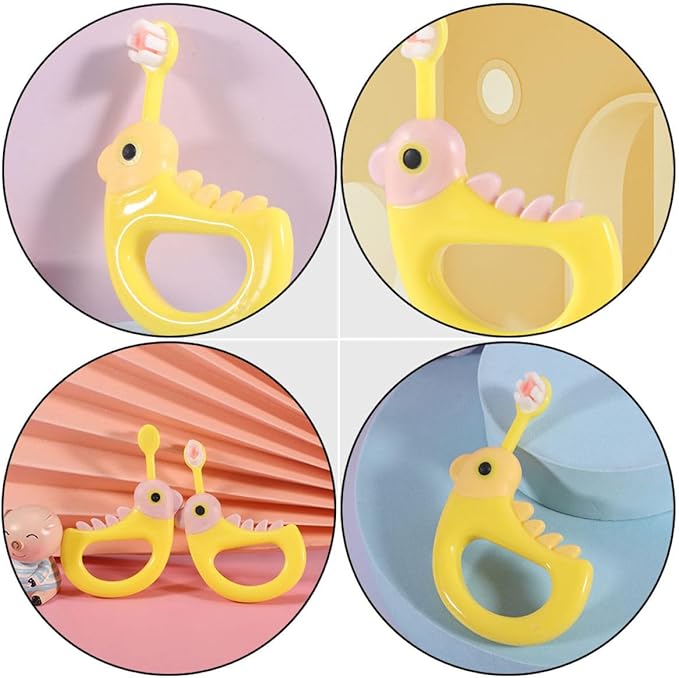 2pcs Toothbrushes Soft Bristles Gentle Cleaning Ergonomic Handle Yellow for Comfortable Practical Oral Care