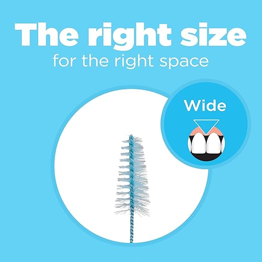 GUM Proxabrush Go-Betweens Refills - Wide - Compatible with GUM Permanent Handle - Reusable Interdental Brushes - Soft Bristled Dental Picks, 8 Count(Pack of 6)