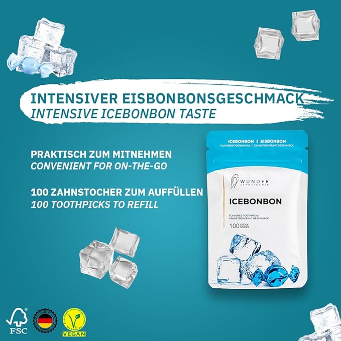 Wonder Toothpick - Flavored Toothpicks - Infused with Natural Flavors for Long-Lasting Freshness - Portable & Convenient - 100 Picks