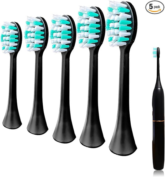 5 Pack Toothbrush Heads Compatible with Kingheroes,Soft Brush Bristles Electric Toothbrush Replacement Heads Compatible with Kingheroes
