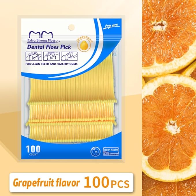 Fruit Flavored Floss，toothpicks，Cleaning Teeth，Ultra-fine Dental Floss Stick, Fight Tooth Decay and Keep Your Teeth Clean，Teeth Cleaning Tool (400 Pieces (Bagged/Single line), Mixed Flavors)
