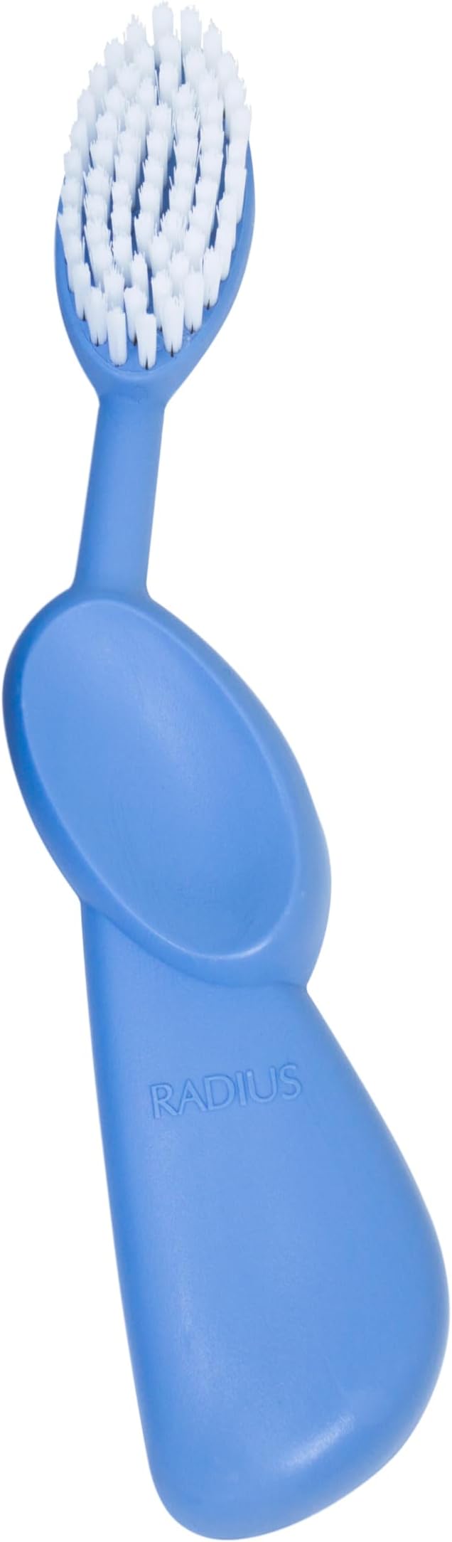 RADIUS Toothbrush Original Big Brush, BPA Free ADA Accepted - Right Hand - Periwinkle Brush with Periwinkle Case