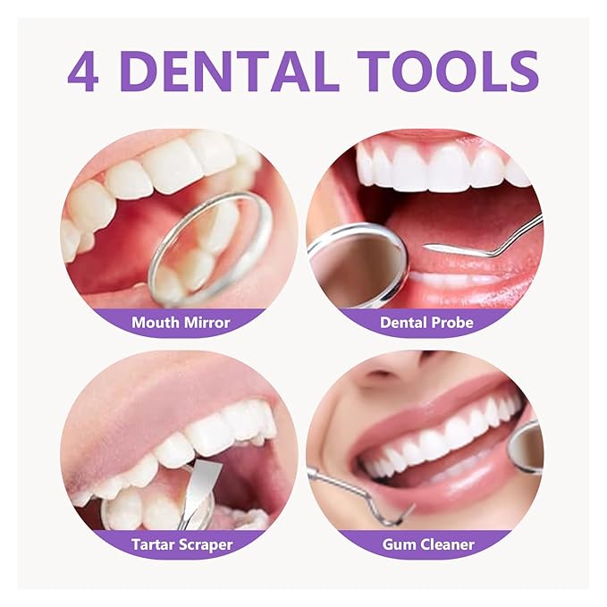 Temporary Tooth Repair Kit - Moldable Teeth-Filling Repair Kit, DIY at Home, With 4 Shaping Tools