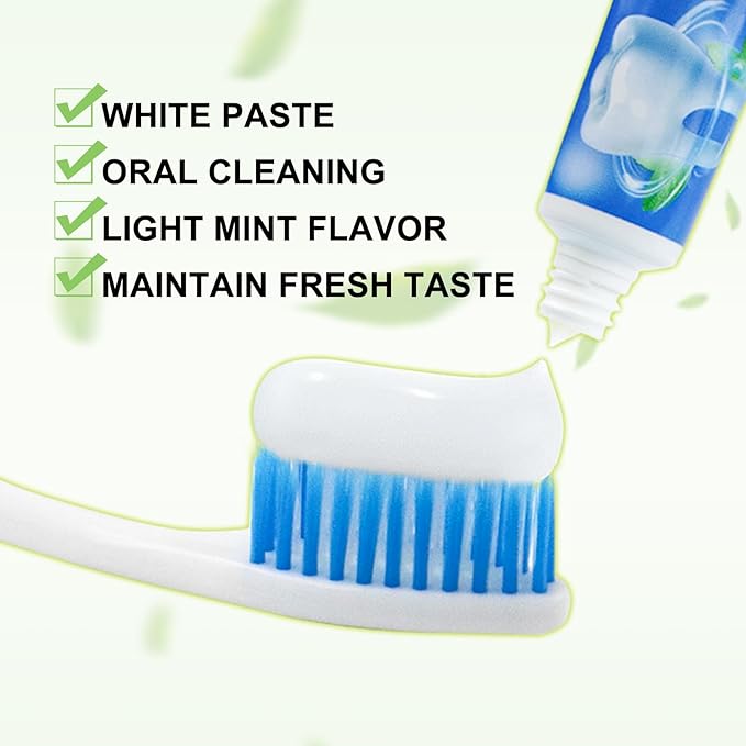 HAIFOTRVA 0.35 oz Bulk Travel Size Toothpaste, 50 Tubes, Mint Flavor, Mini Disposable Toothpaste for Hotel, Guests, Homeless, Office