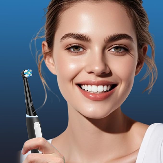 12 PCS IO Replacement Heads Compatible with Oral B IO 2/3/4/5/6/7/8/9/10/Deep Clean Series Electric Toothbrush, Brush Heads Compatible with Oral B IO for Teeth Cleaning (Black)