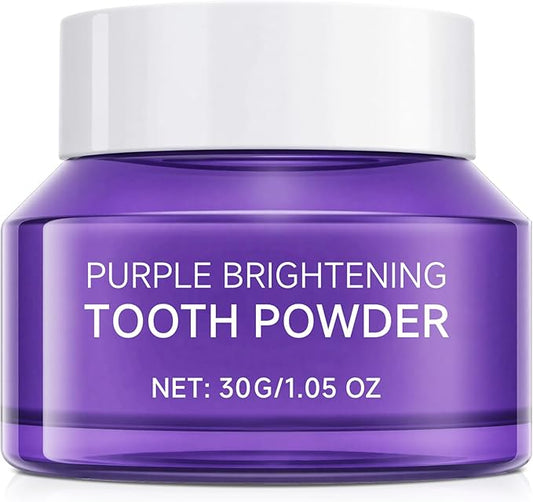 Teeth Whitening Powder - Enamel-Safe Brightening Powder for Stains - Helps Remove Coffee, Tea, Wine & Tobacco Stains - Gentle for Sensitive Teeth