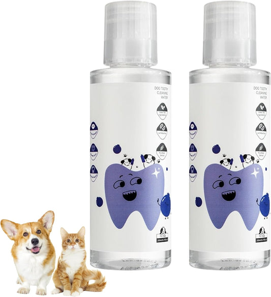 2Pcs Dental Plus,Freshen Breath, Natural, Odorless & Flavorless Formula to Fight Tartar, for All Pet