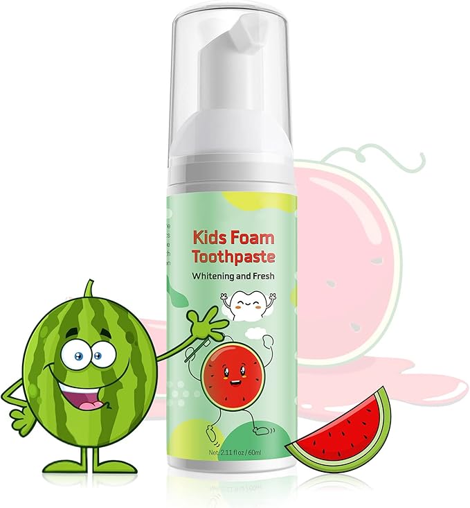 Foam Toothpaste Kids, 4 Packs Kids Foam Toothpaste for U-Shape Electric Toothbrush, Toddler's Toothpaste with Low Fluoride, Children Oral Cleaning for Best Result