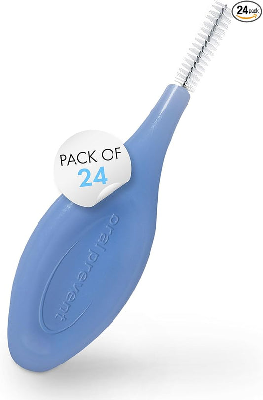 Smart Grip Interdental Brushes 0.70 mm – Blue – ISO 4 – Deep Cleaning Between Teeth – Ultra-Fine Dental Picks – 24 Pack