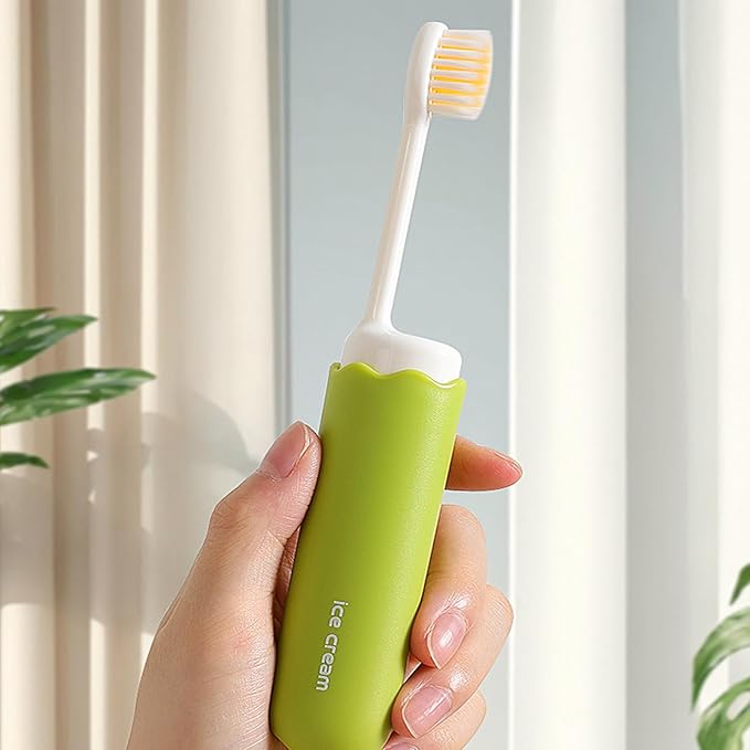 1Pc Travel Toothbrush Folding Portable Soft Small Foldable Toothbrushes for Camping Folding Toothbrushes
